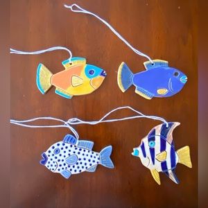 Ceramic Tropical  Fish - Set of 4